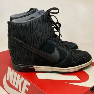 Nike Sky Hi hidden Wedge Dunk Print Size 9